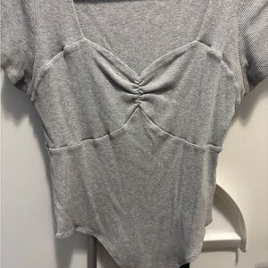 American Eagle Outfitters Light Gray Bodysuit